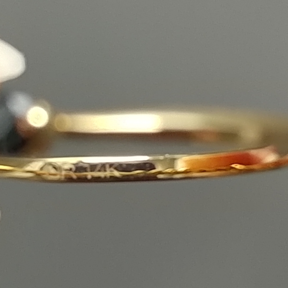 .50 ct. Black Diamond Band 14K Yellow Gold Ring Seven Round Stones Size 7 - Picture 11 of 16